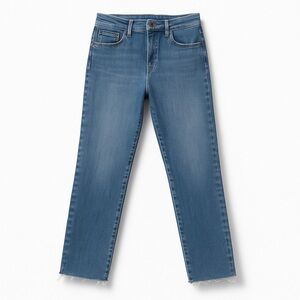 AG Adriano Goldschmied Blue Farrah Skinny Raw Hem Denim Jeans - 30R